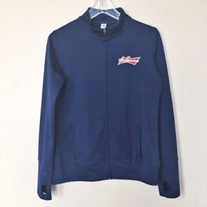 Alo Budweiser Beer Full Navy Jacket W/ Thumbholes